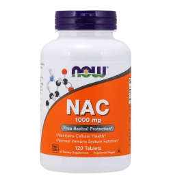 Now Foods NAC, N-Acetyl Cysteine 1000mg 120Tabs