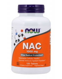 Now Foods NAC, N-Acetyl Cysteine 1000mg 120Tabs