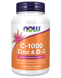 Now Foods C-1000 Zinc & D-3 2000IU - 60 VCaps