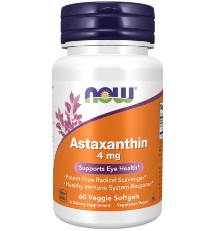 Now Foods Astaxanthin 4 mg 60 Veggie Softgels